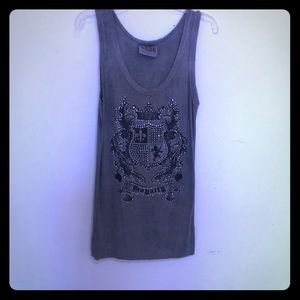Royalty Gunmetal gray colored, ribbed T-shirt